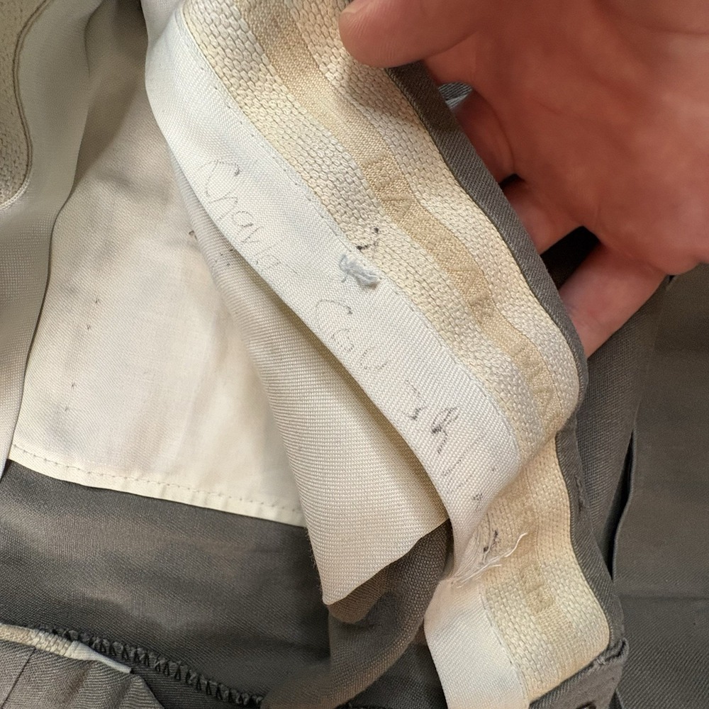 VTG Haggar Men's 41x28.5 Gray Magic Stretch Straight Leg Dress Pants Made in USA - Picture 7 of 13